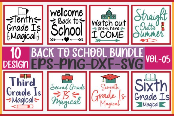 10 Back to School Bundle Vol-05: A Digital Design Collection for Creative Projects