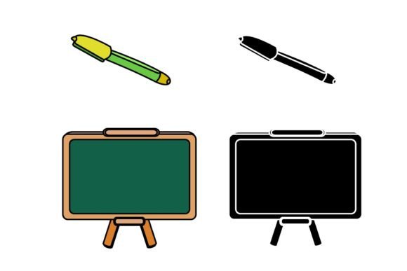 Back to School Ballpoint Icon Design for Creative and Practical Use