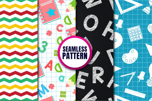 Back to School Digital Papers Pattern