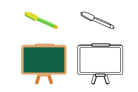 Back to School Flat Icon for Designers and Educators