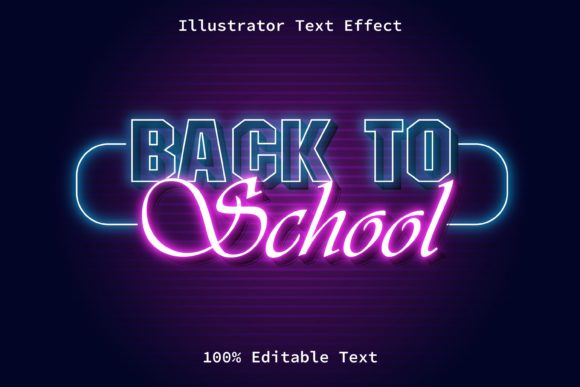 Back to School Neon Retro Style
