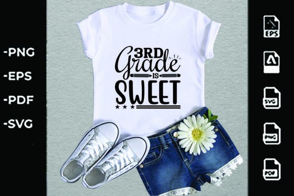 Back to School SVG Design, 3rd Grade is S