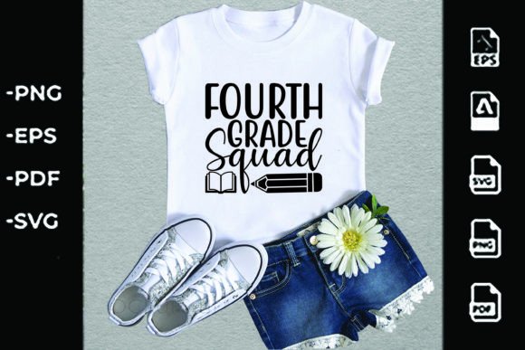 Back to School Svg Design,Fourth GRADE S