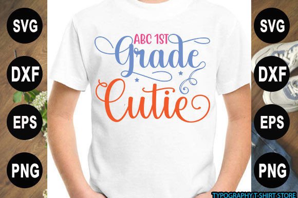 Back to School T-shirt Design, ABC 1st G